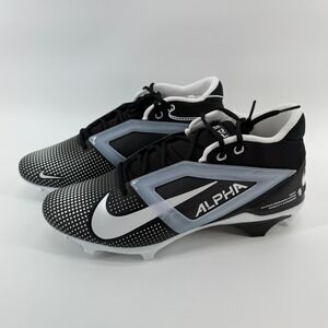 Nike Alpha Menace Alpha Pro 3 Football Cleats Black White Men Size 13 FZ7702-005
